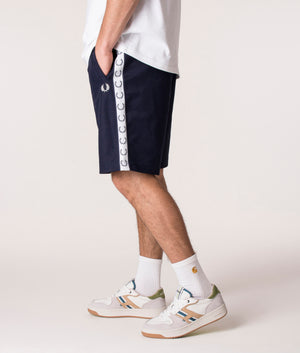 Regular Fit Taped Tricot Shorts Carbon Blue | Fred Perry | EQVVS
