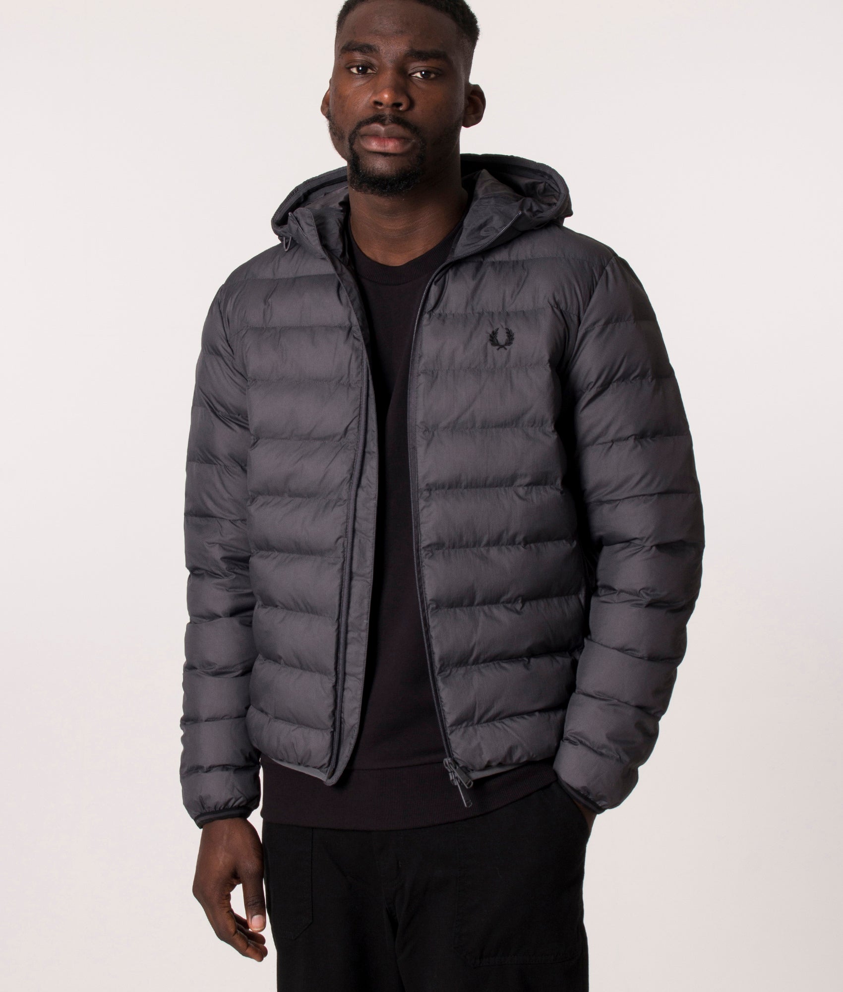 Hooded-Insulated-Jacket-Gunmetal-Fred-Perry-EQVVS