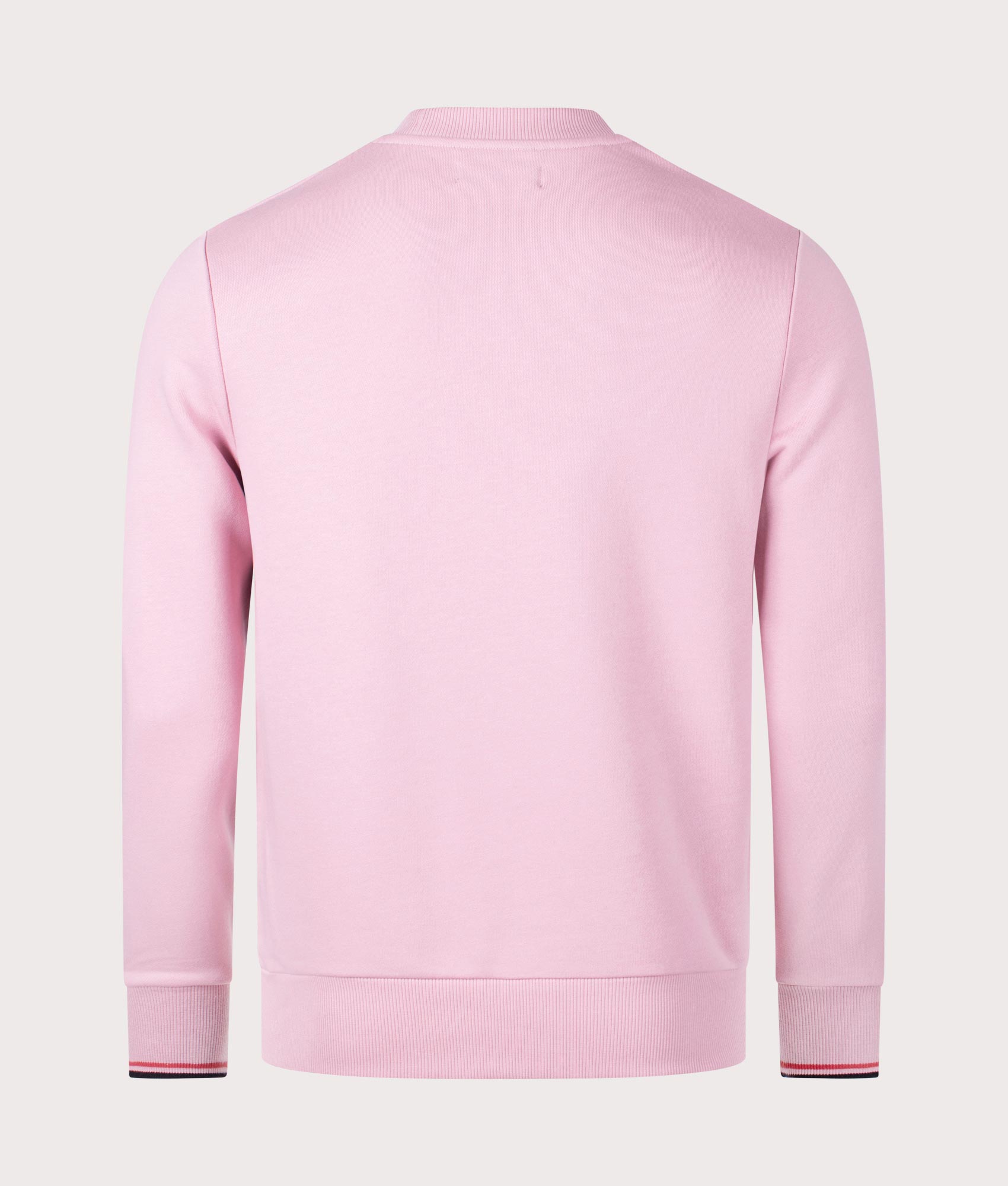 Crew-Neck-Sweatshirt-Chalk-Pink/Washed-Red/Black-Fred-Perry-EQVVS