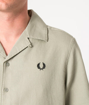 Short-Sleeve-Linen-Blend-Revere-Collar-Shirt-Seagrass-Fred-Perry-EQVVS