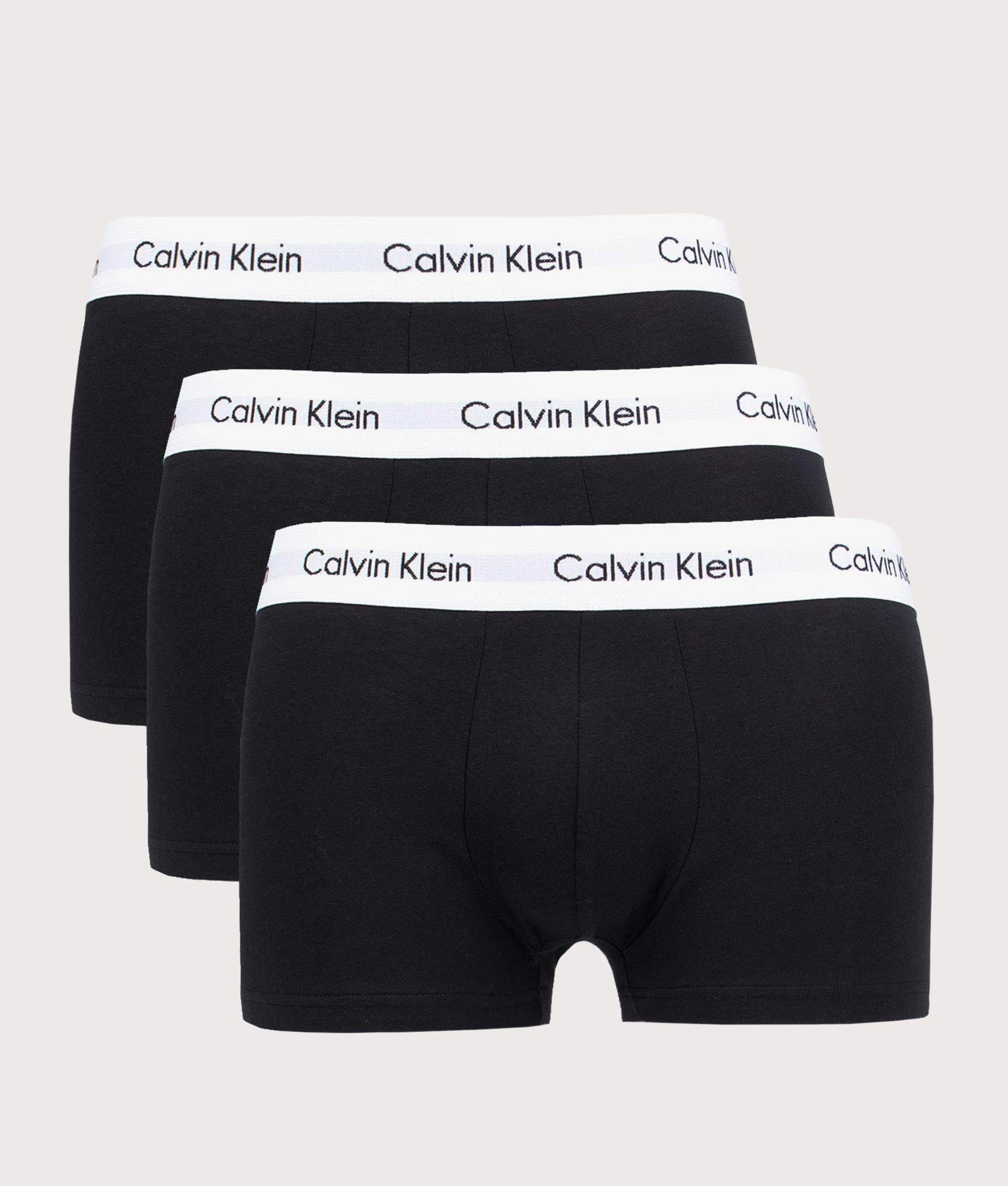 Three Pack of Low Rise Trunks Black/Black/Black | Calvin Klein | EQVVS