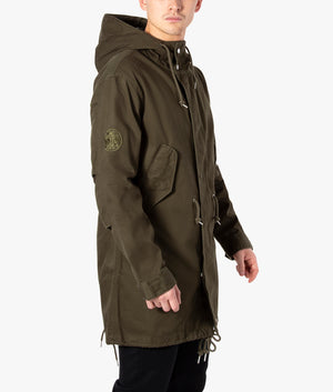 Menswear Pretty Green Hooded Parka With Padded Lining Pretty Green