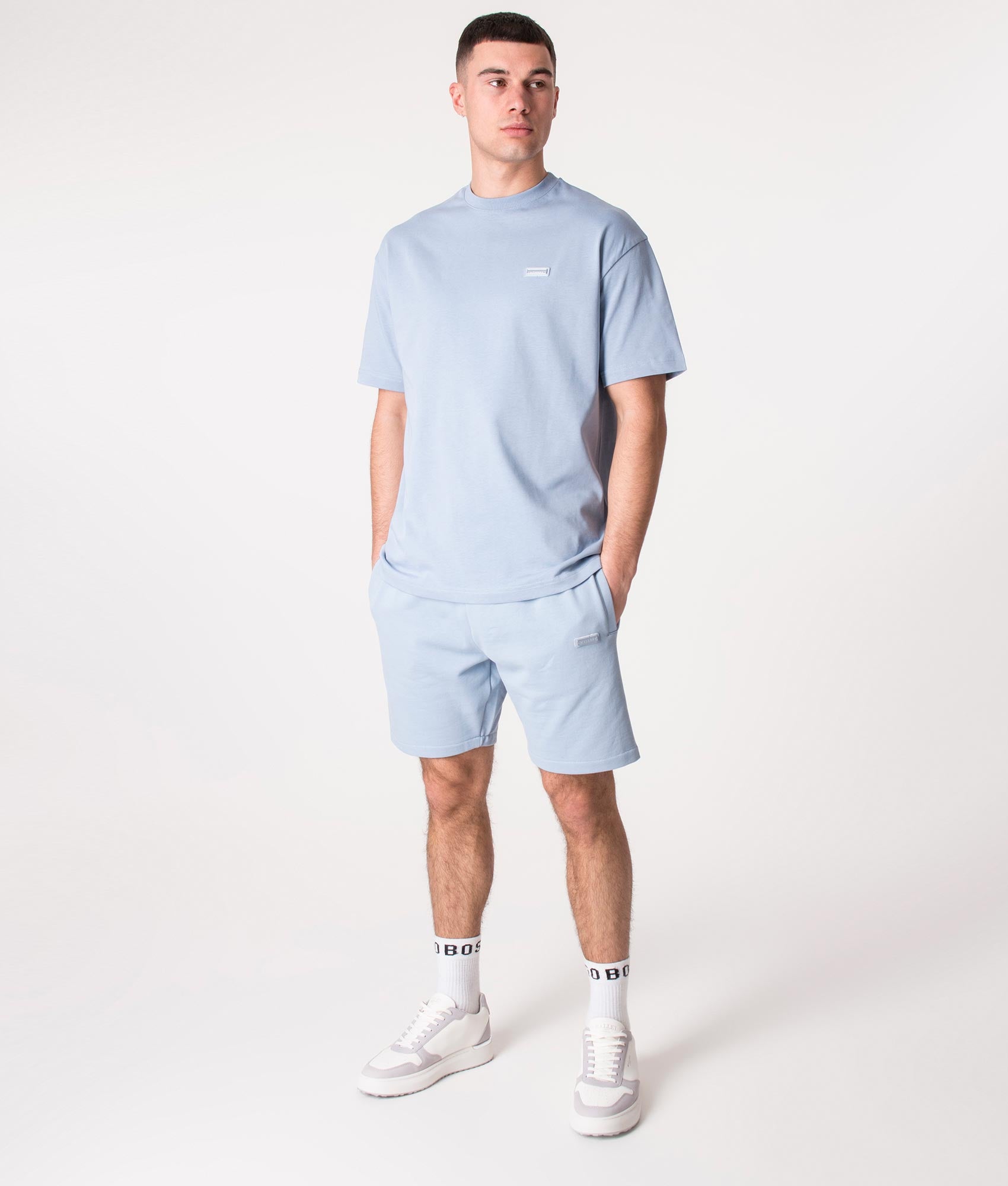 Regular-Fit-Seamless-Plaque-Sweat-Shorts-Dusty-Blue-Mallet-EQVVS