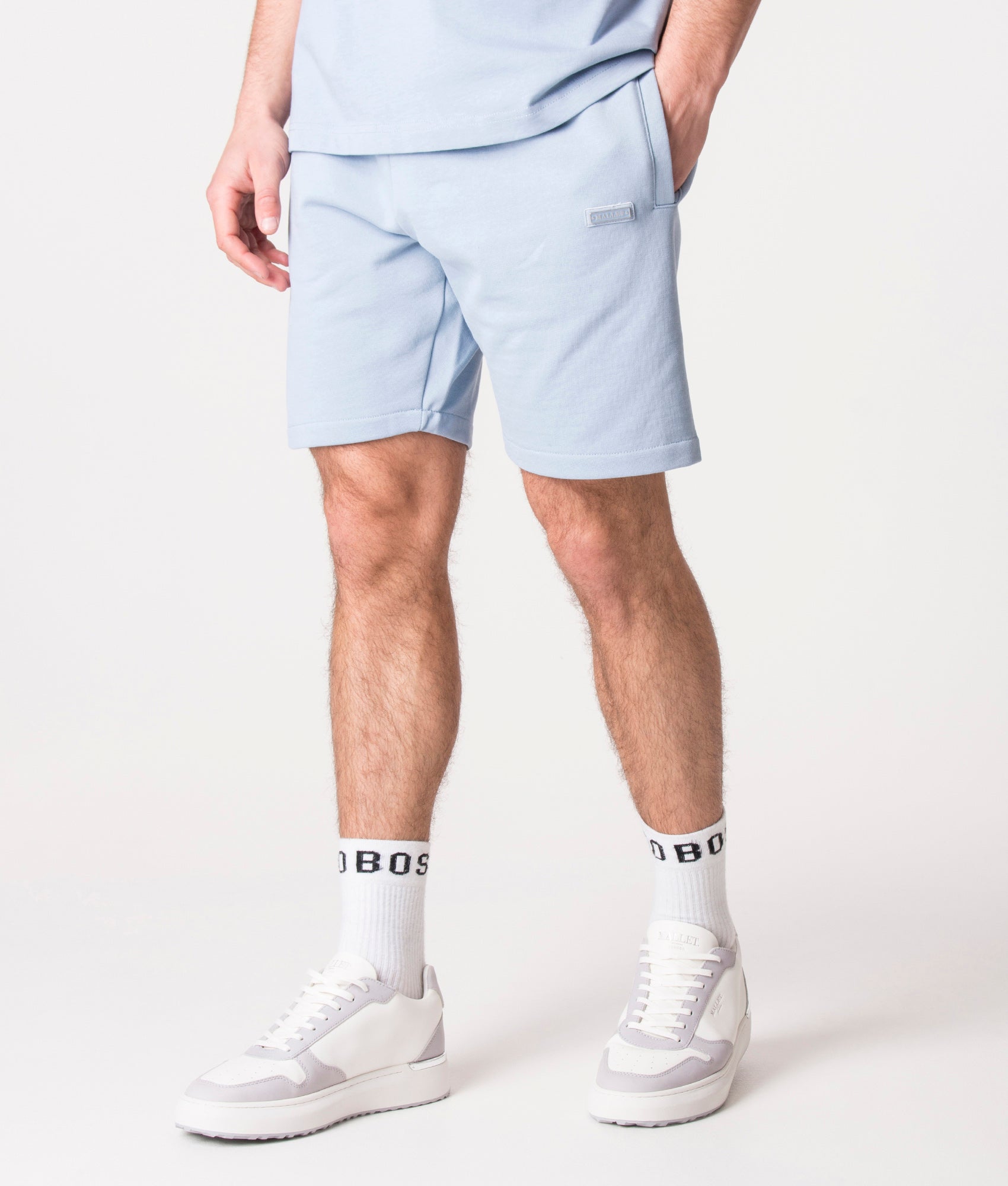 Regular-Fit-Seamless-Plaque-Sweat-Shorts-Dusty-Blue-Mallet-EQVVS