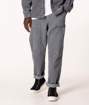 Stan Ray Fat Pant in Grey at EQVVS. Front Shot Cuffed. 