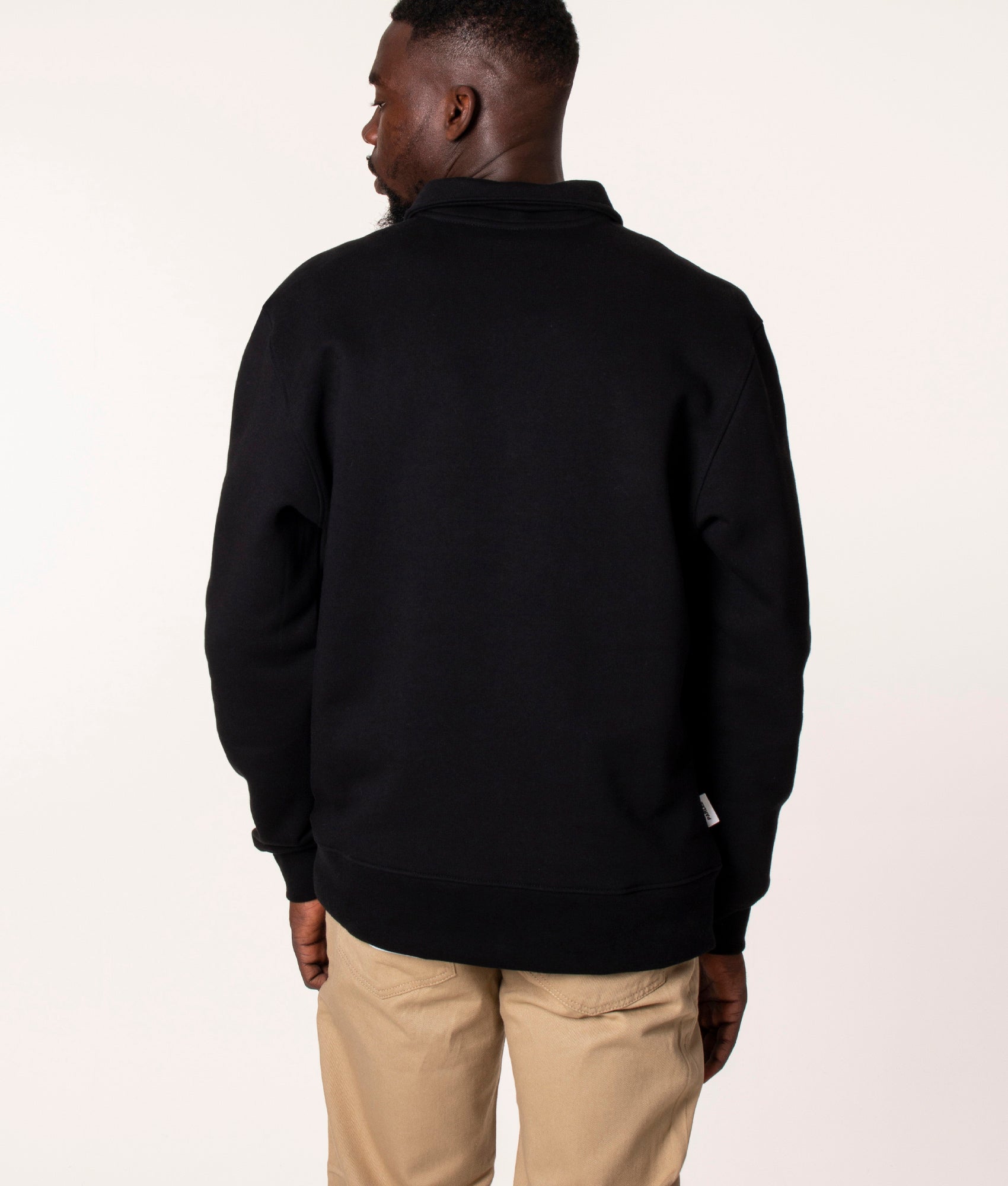 Relaxed-Fit-Quarter-Zip-Moritz-Sweatshirt-Black-Parlez-EQVVS