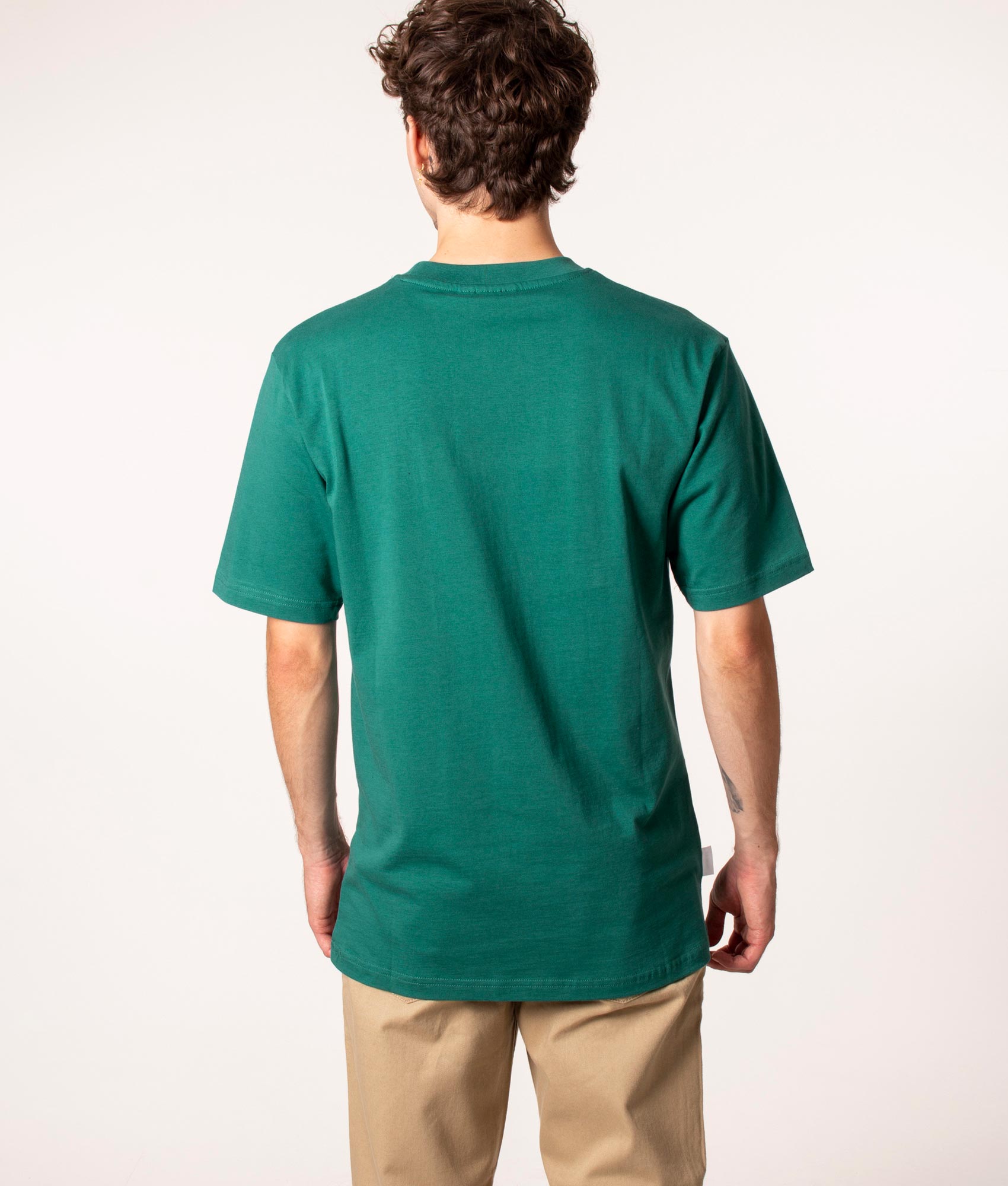 Parlez Kuff T-Shirt in Depp Teal at EQVVS. Back shot. 