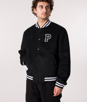 Parlez Relaxed Fit Bay Bomber Jacket in Black, EQVVS.