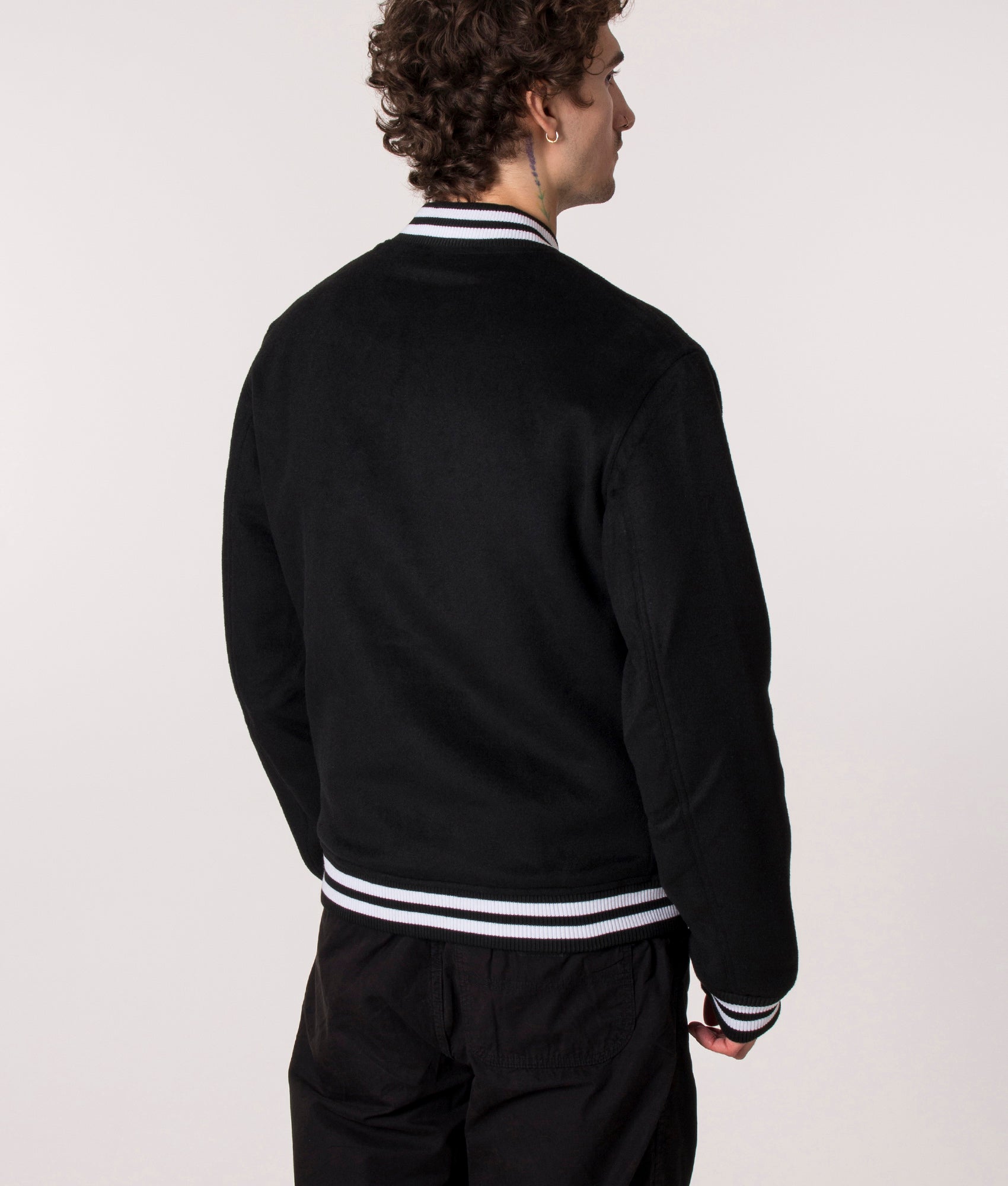 Parlez Relaxed Fit Bay Bomber Jacket in Black, EQVVS.