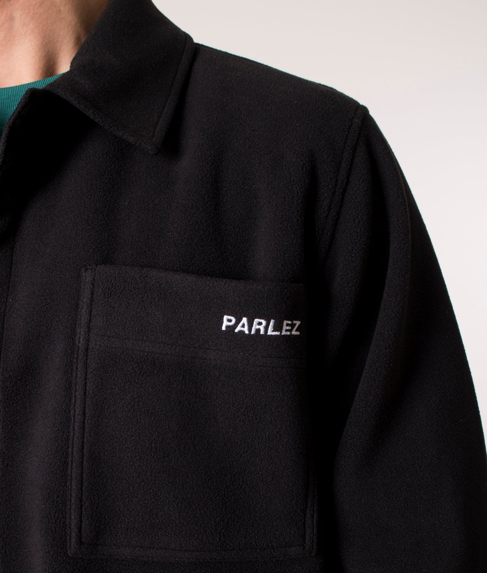 Parlez Maxi Fleece Overshirt in Black, EQVVS.