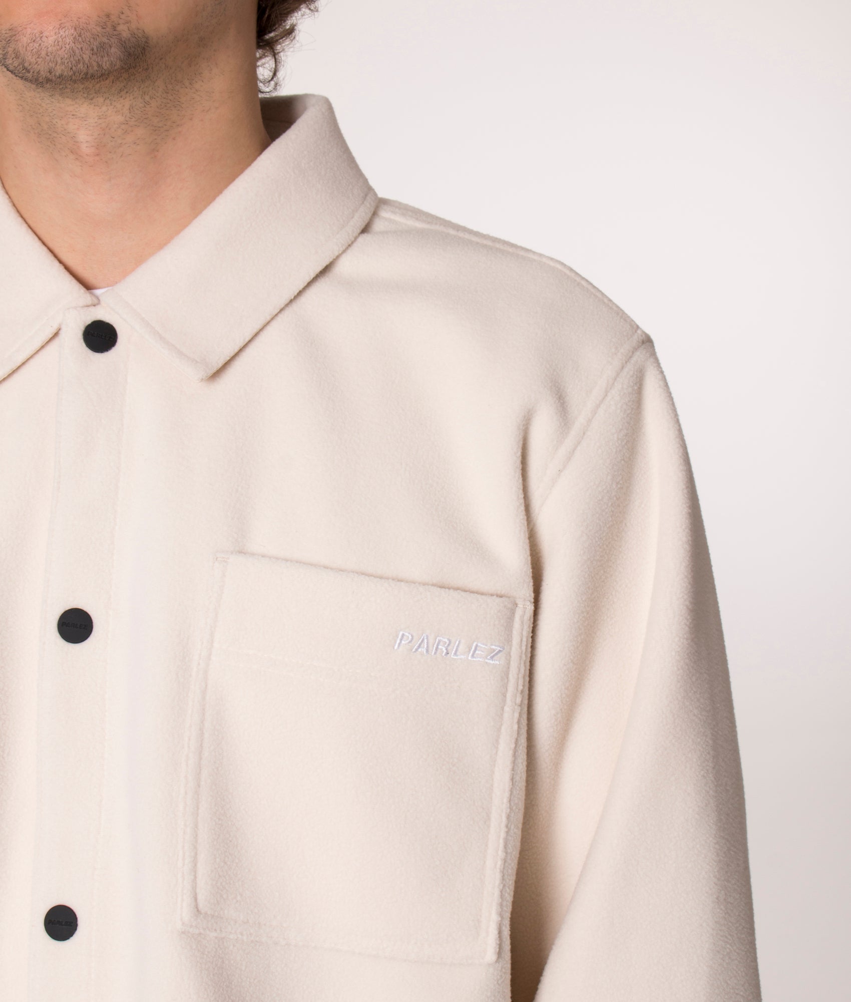Parlez Maxi Fleece Overshirt in Ecru, EQVVS.