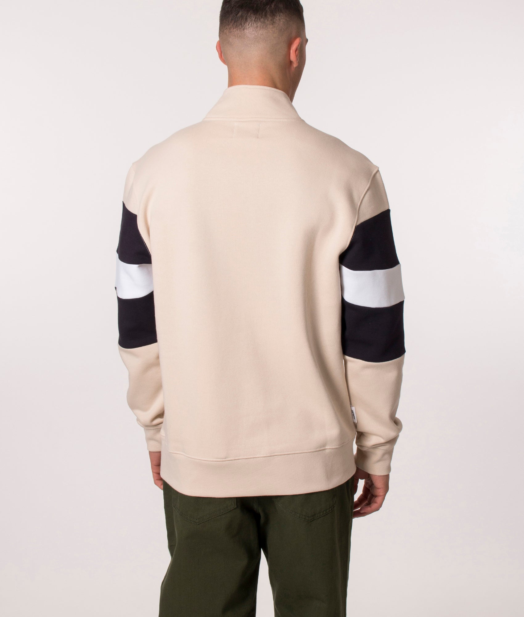 Relaxed-Fit-Quarter-Zip-Aback-Sweatshirt-Ecru-Parlez-EQVVS