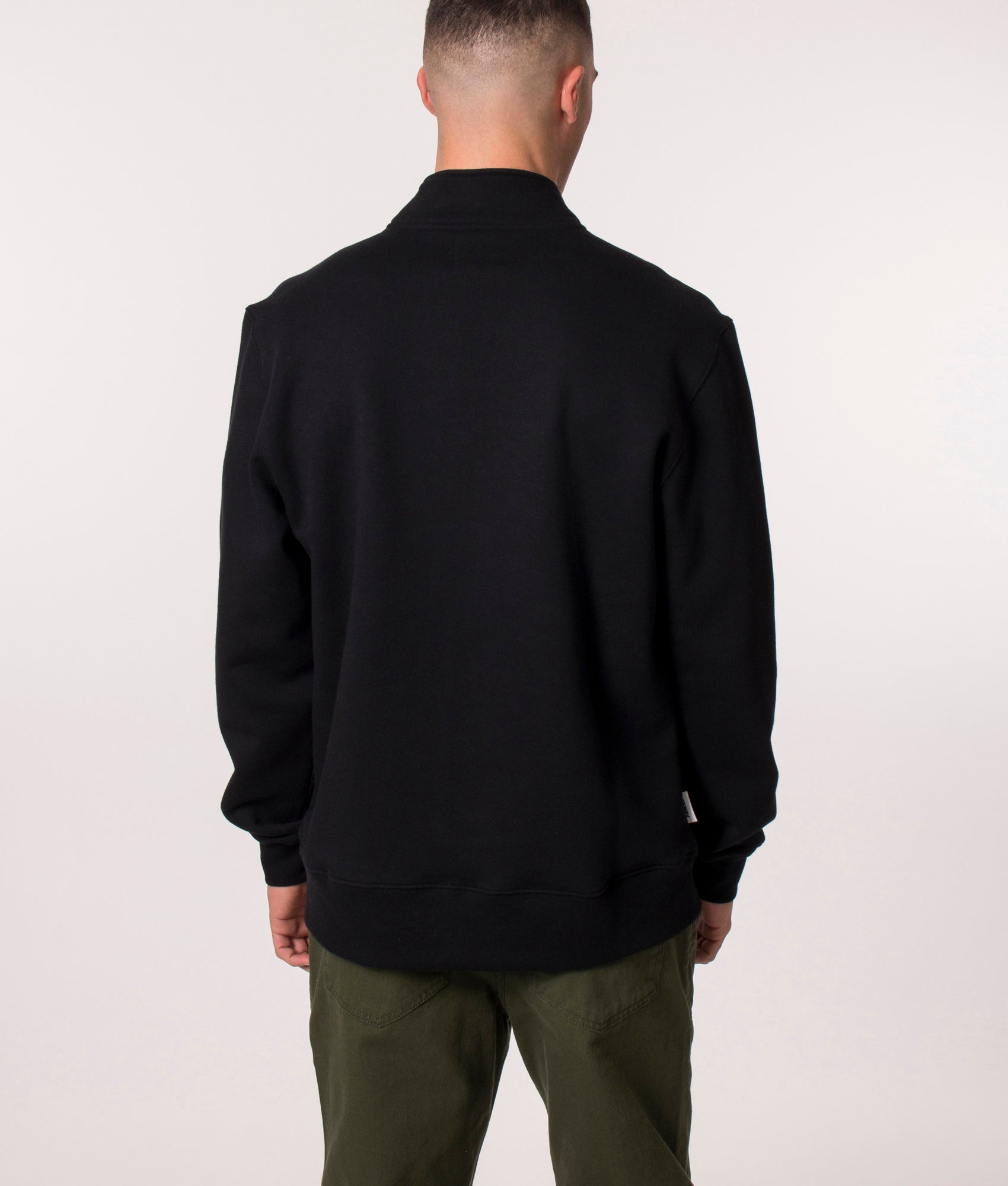 Relaxed-Fit-Quarter-Zip-Ladsun-Sweatshirt-Black-Parlez-EQVVS