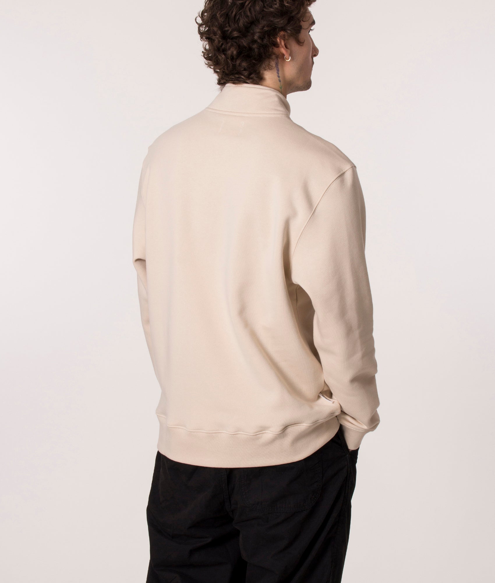 Parlez Relaxed Fit Quarter Zip Sweatshirt in Ecru, EQVVS.
