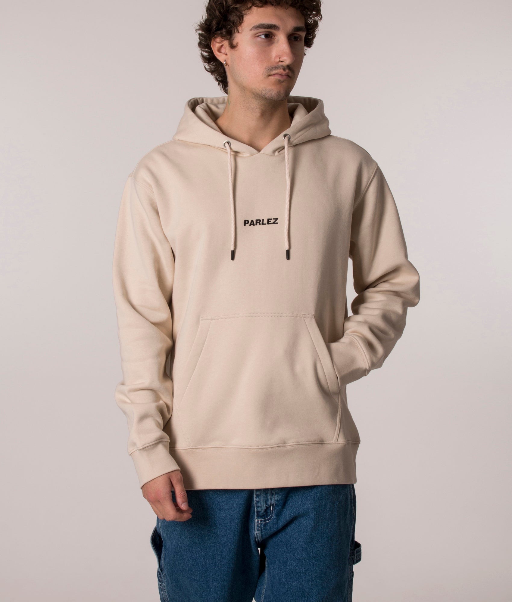 Parlez Relaxed Fit Ladsun Hoodie in Ecru, EQVVS.