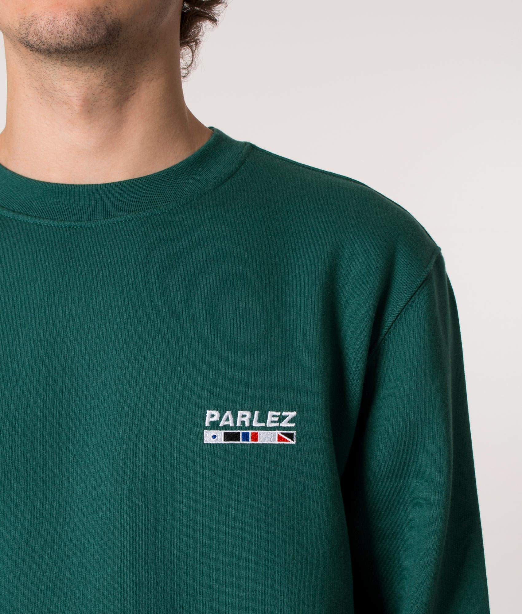 Parlez Relaxed Fit Cartwright Sweatshirt in Deep Teal, EQVVS