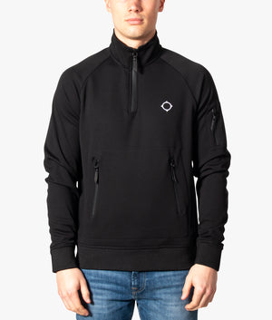 Tech-Fleece-Quarter-Zip-Through-Sweatshirt-Jet-Black-Ma.Strum-EQVVS 