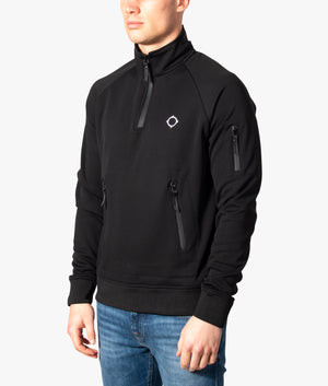Tech-Fleece-Quarter-Zip-Through-Sweatshirt-Jet-Black-Ma.Strum-EQVVS 