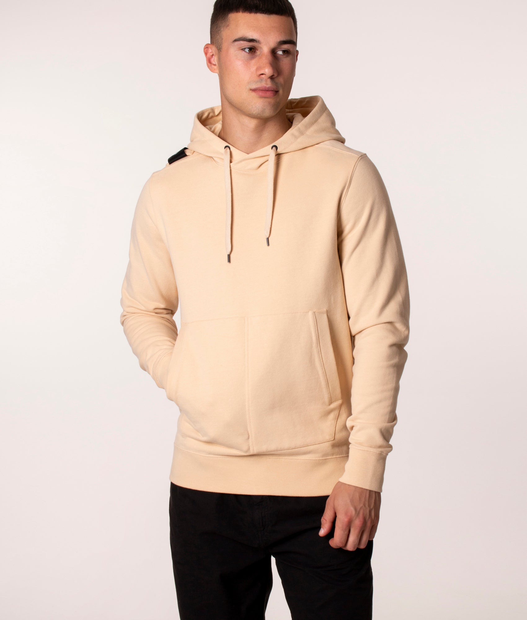 Core Overhead Hoodie in M219 Marzipan, Ma.Strum, EQVVS, Front Model
