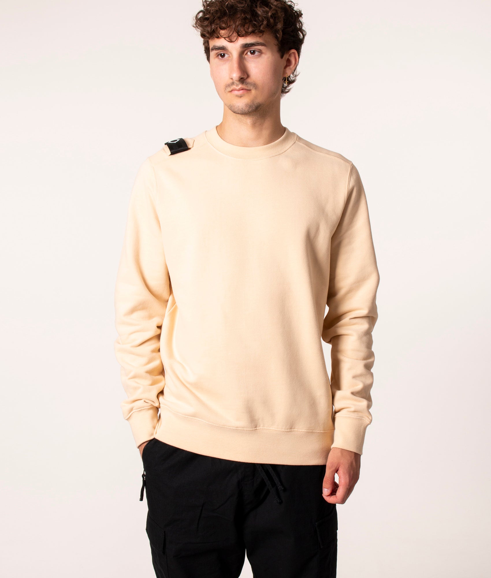 Core Crew Sweatshirt in M219 Marzipan, Ma.Strum, EQVVS, Front Model