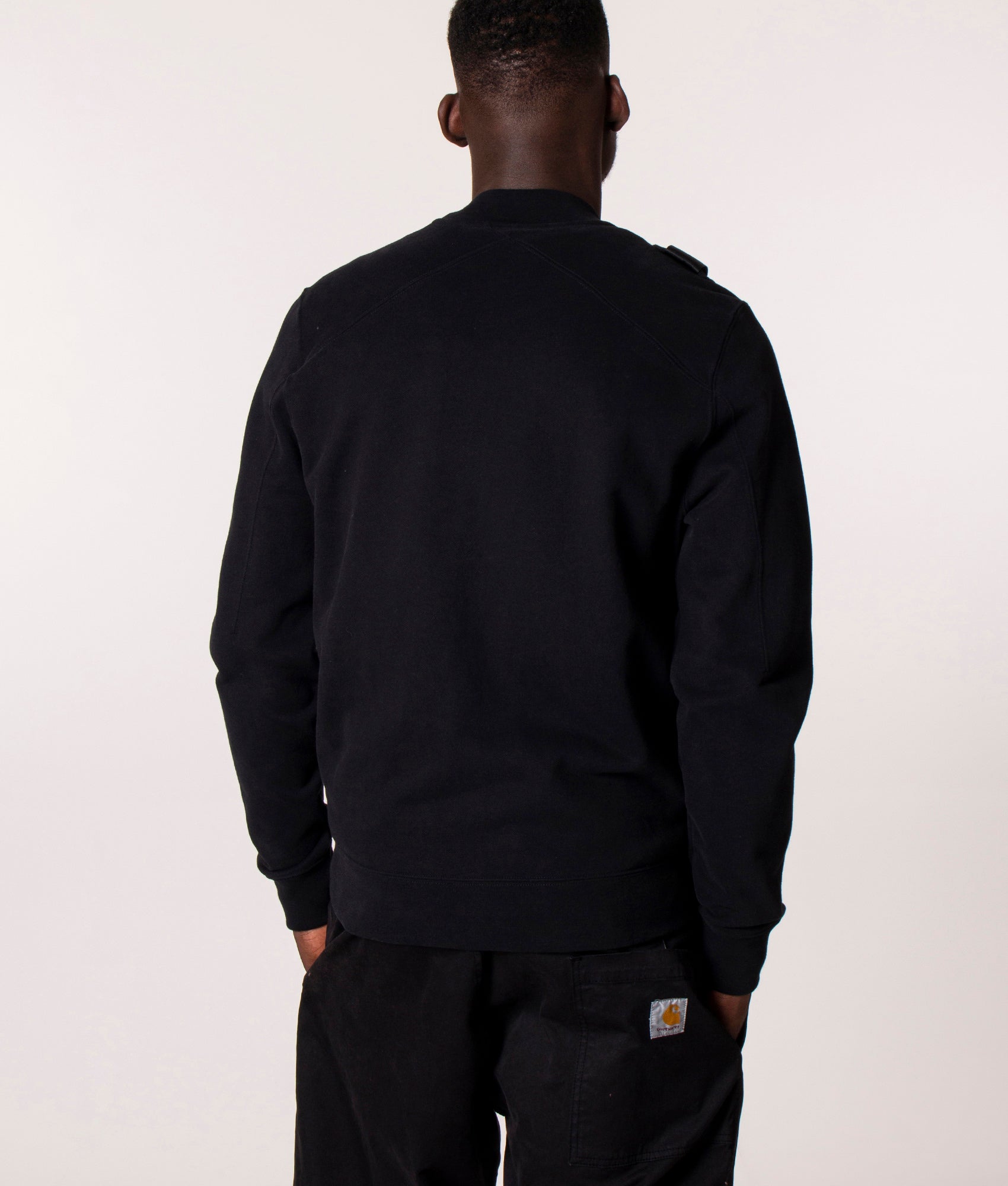 Core Bomber Sweatshirt M000 Jet Black, Ma.Strum, EQVVS, Model back