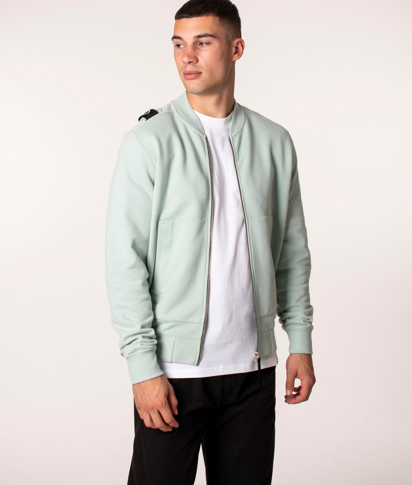 Core Bomber Sweatshirt M314 Sea Green, Ma.Strum, EQVVS, Front Angle Model