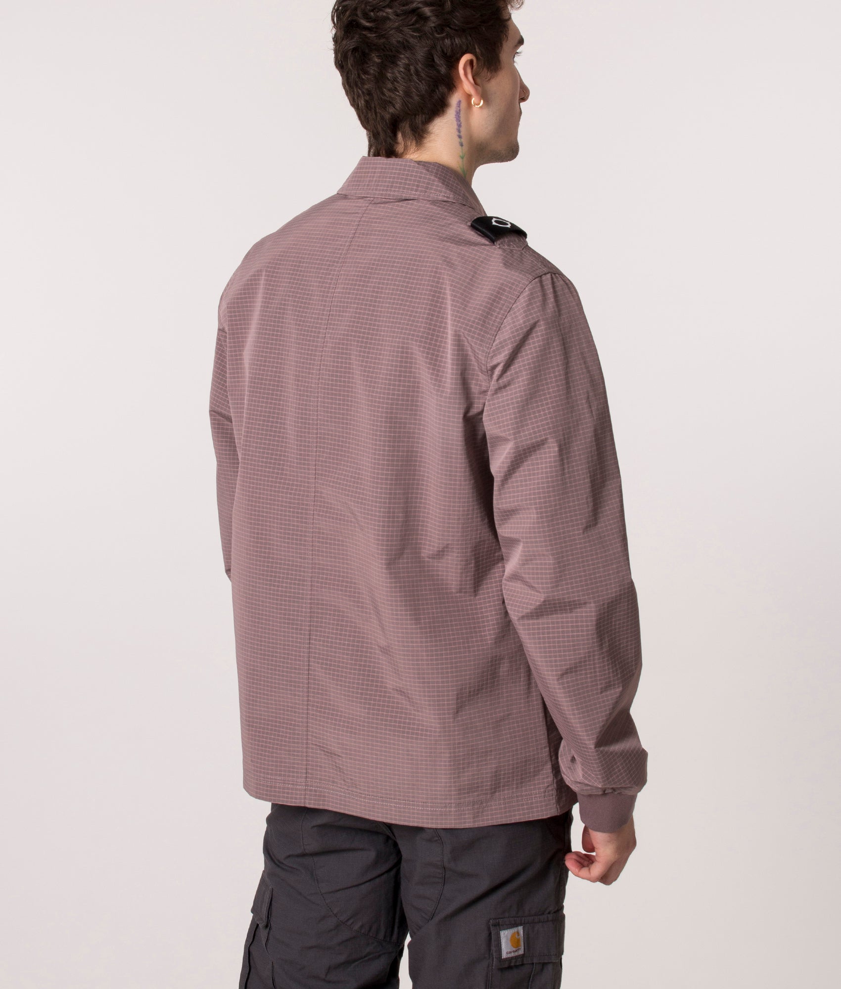 Nylon-Grid-Overshirt-Mud-Pink-Ma.Strum-EQVVS