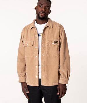 Stan Ray CPO Overshirt in Beige at EQVVS. Front Shot. 