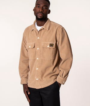 Stan Ray CPO Overshirt in Beige at EQVVS. Front Shot 2. 