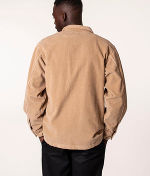 Stan Ray CPO Overshirt in Beige at EQVVS. Back Shot. 
