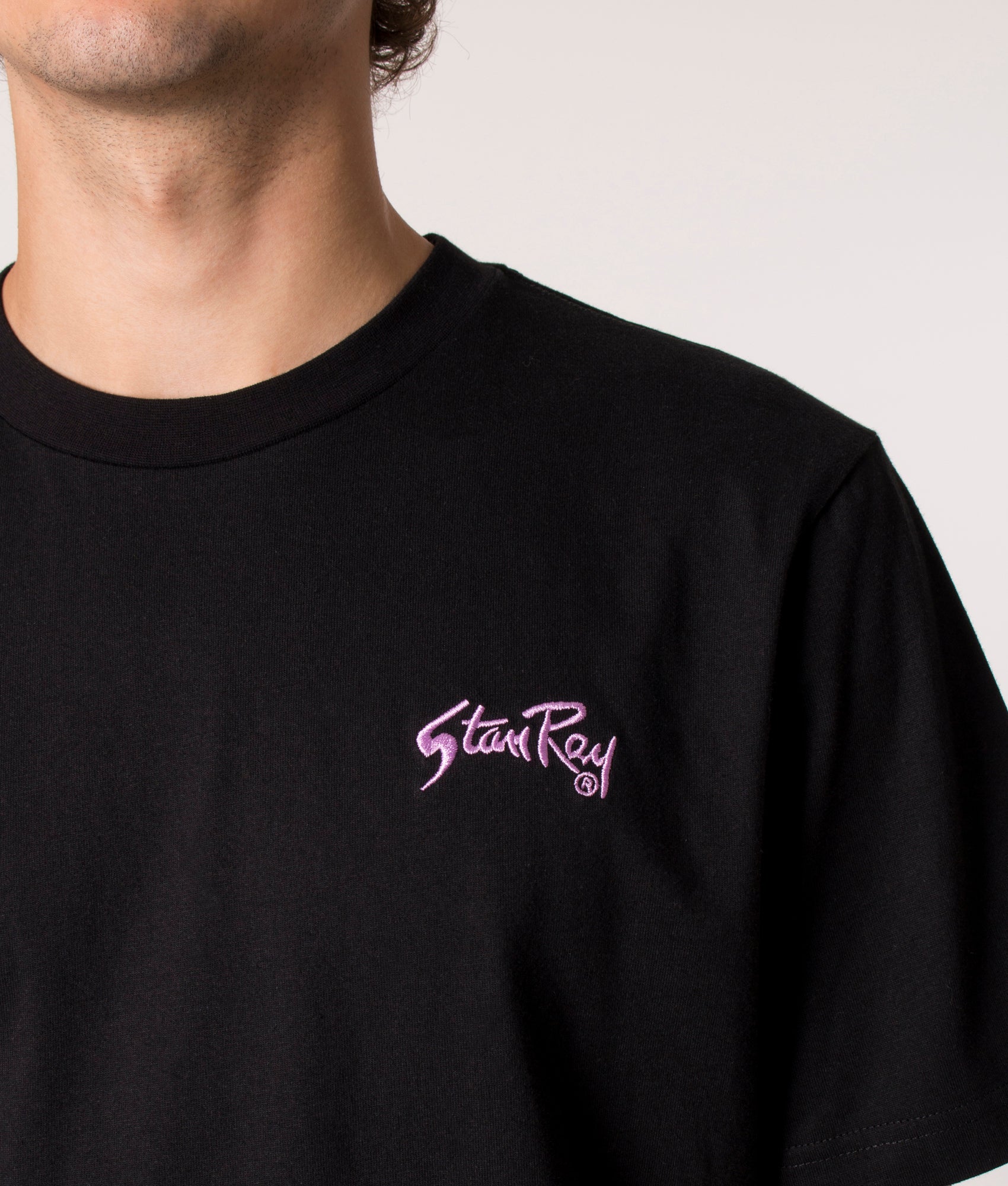 Stan Ray OG T-Shirt in Black at EQVVS. Model detail 