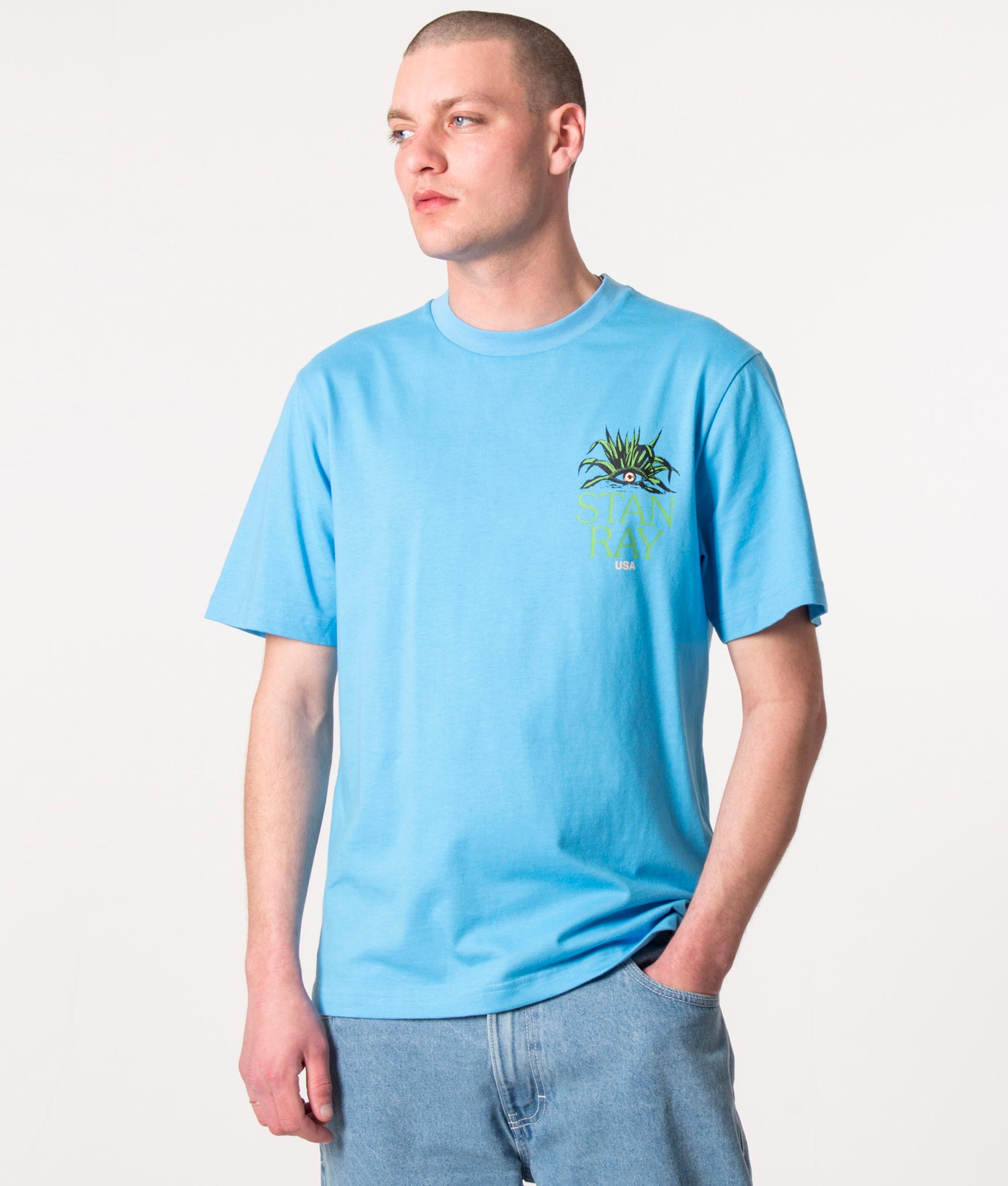 Stranger-T-Shirt-Gulf-Blue-Stan-Ray-EQVVS