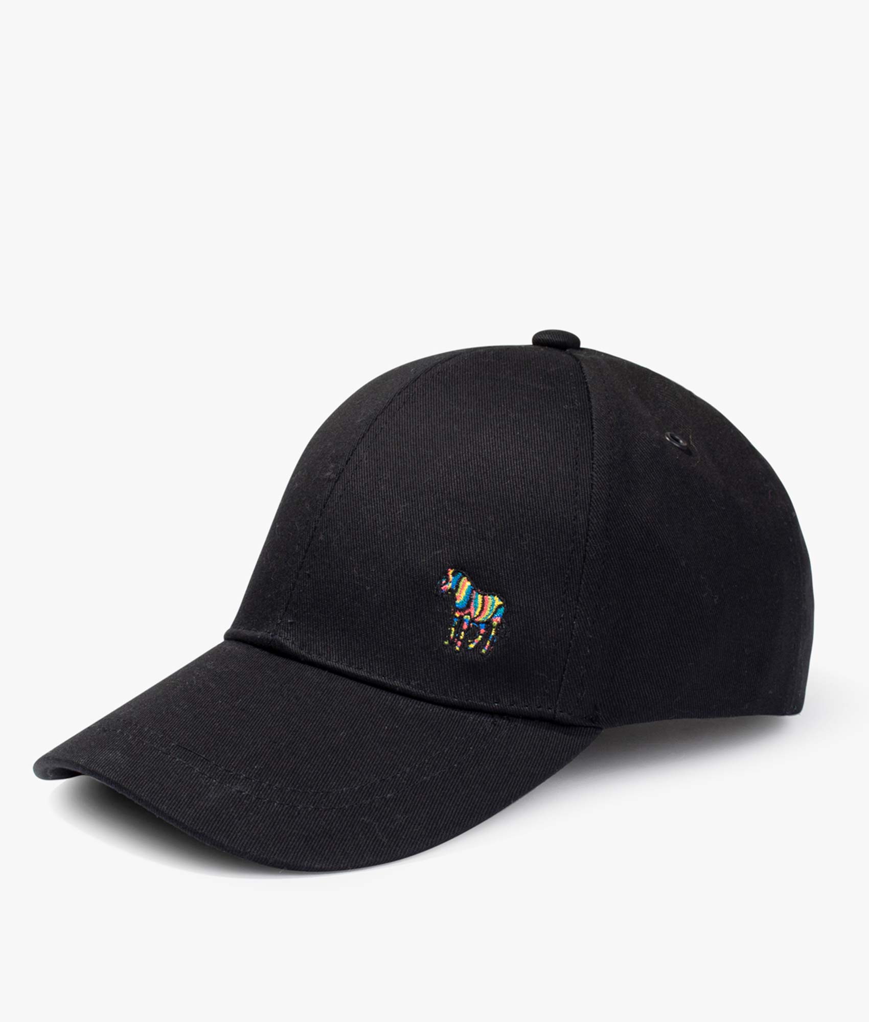 Zebra-Logo-Cotton-Baseball-Cap-Black-PS-Paul-Smith