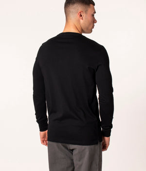 PS Paul Smith Long Sleeve Zebra T-Shirt in Black at EQVVS. Model, back. 