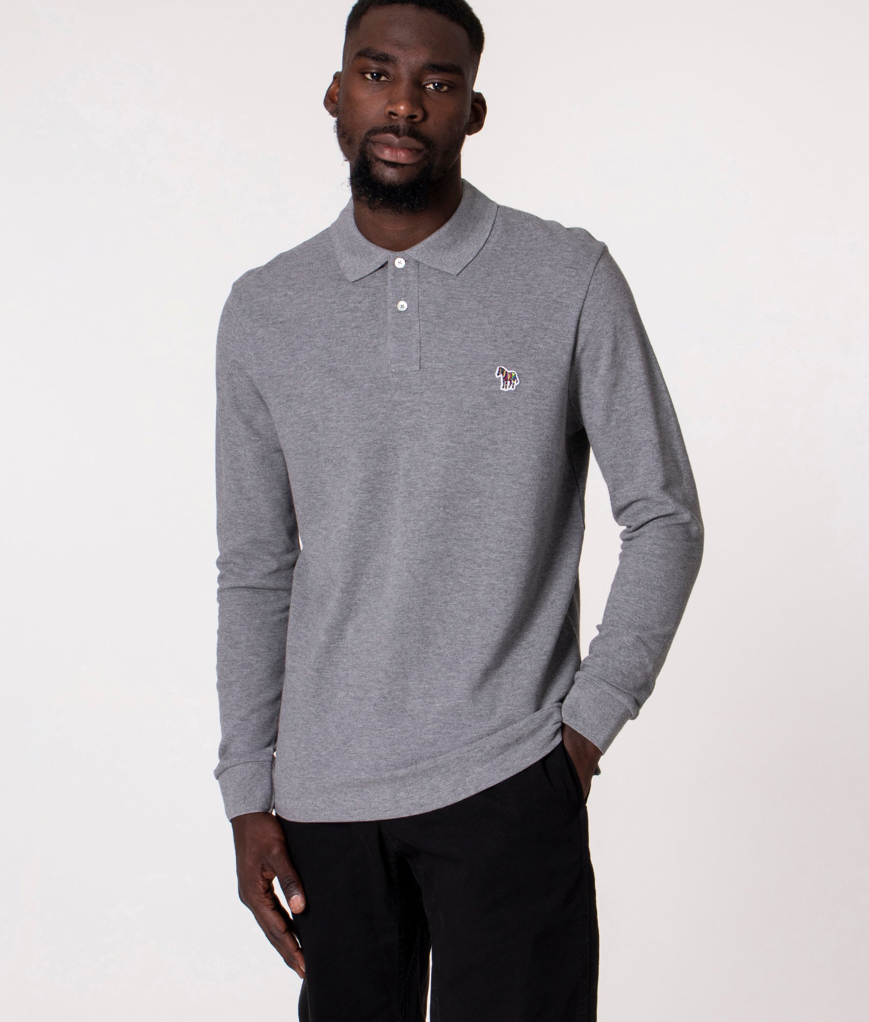 Long-Sleeve-Zebra-Logo-Polo-Shirt-Melange-Grey-PS-Paul-Smith-EQVVS