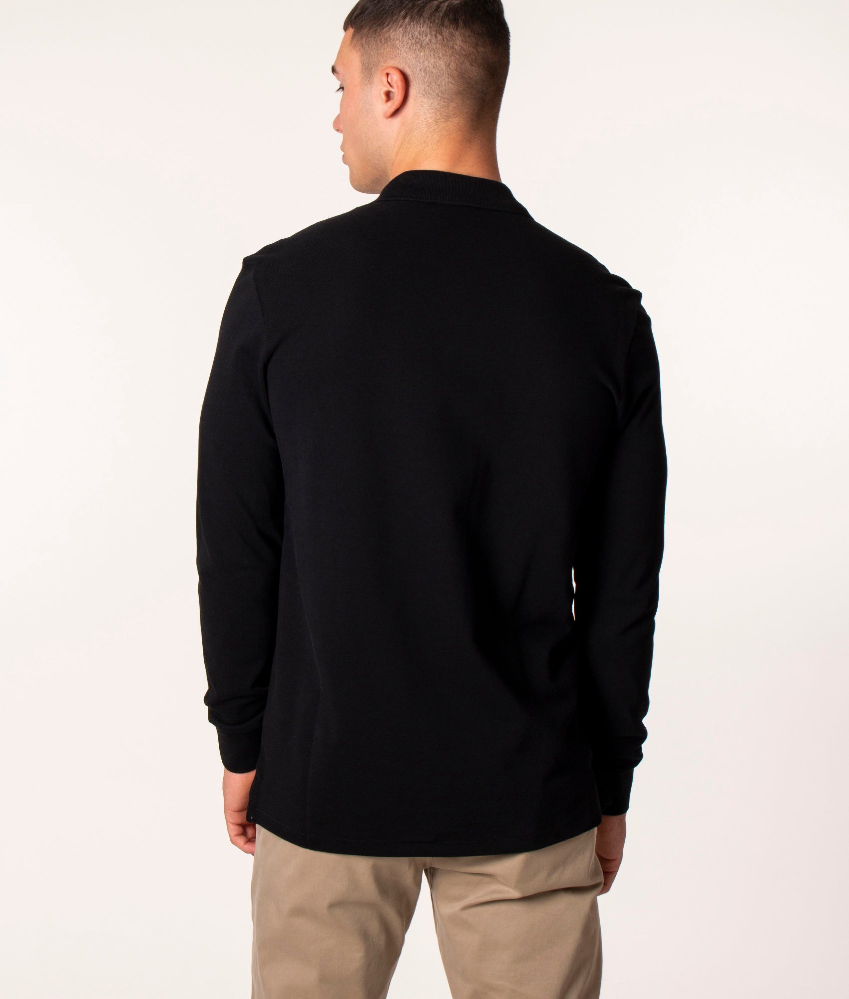 Regular Fit Long Sleeve Zebra Polo Shirt