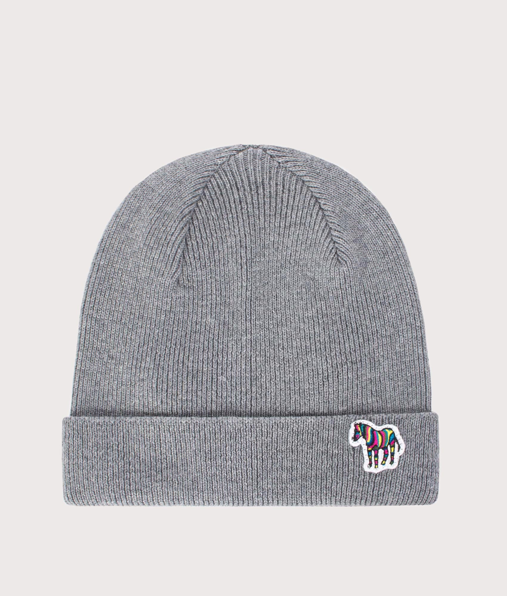 Zebra-Logo-Beanie-Hat-Slate-Grey-PS-Paul-Smith-EQVVS