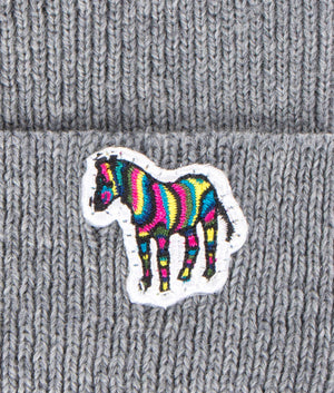 Zebra-Logo-Beanie-Hat-Slate-Grey-PS-Paul-Smith-EQVVS