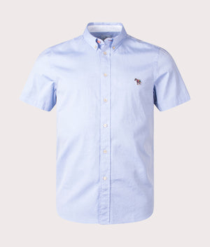 Tailored-Fit-Short-Sleeve-Zebra-Logo-Shirt-Petrol-Blue-PS-Paul-Smith-EQVVS