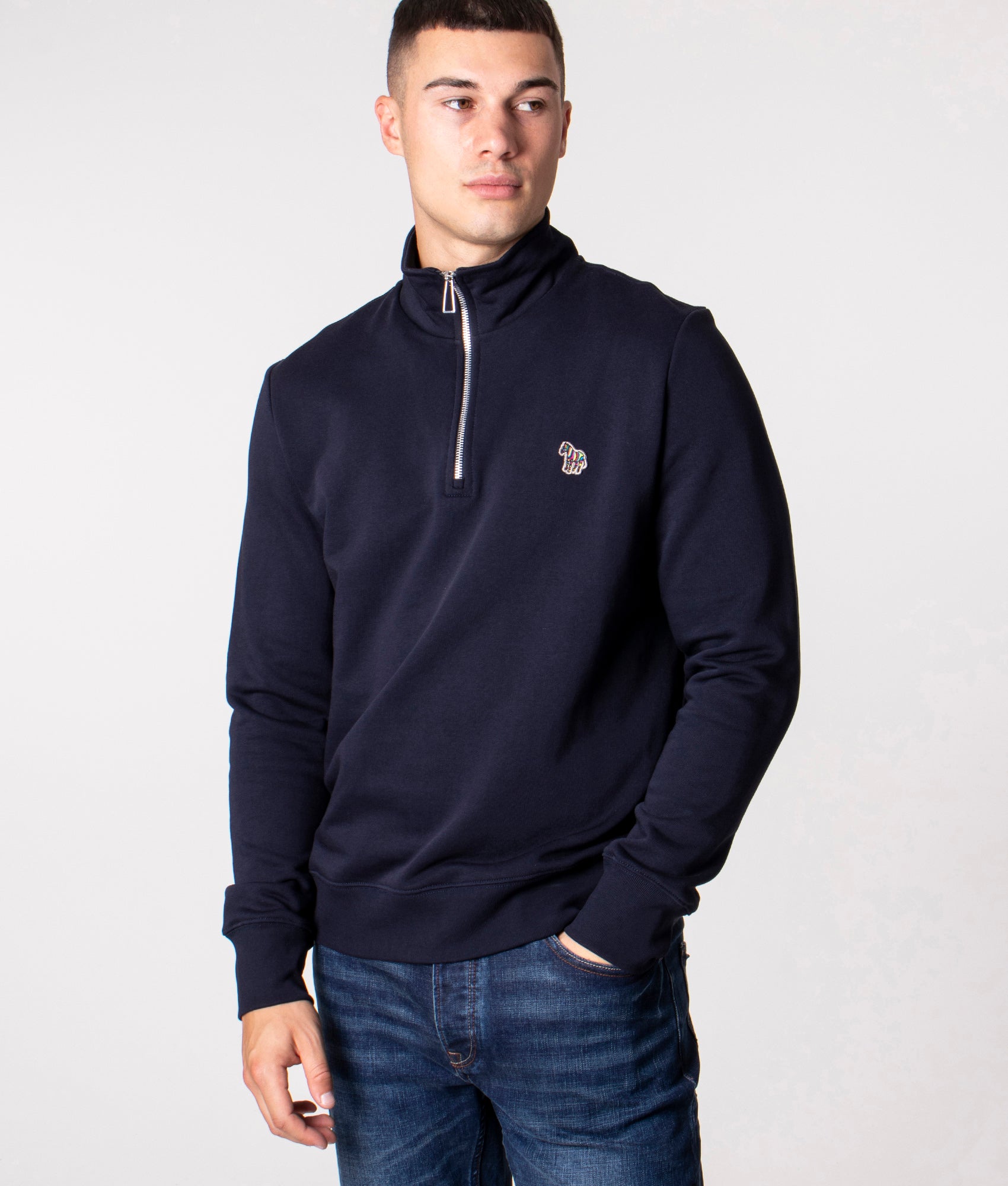 Quarter-Zip-Zebra-Logo-Sweatshirt-Dark-Navy-PS-Paul-Smith-EQVVS