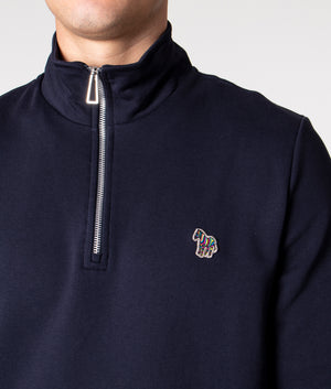 Quarter-Zip-Zebra-Logo-Sweatshirt-Dark-Navy-PS-Paul-Smith-EQVVS