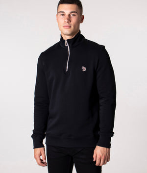 Quarter-Zip-Zebra-Logo-Sweatshirt-Black-PS-Paul-Smith-EQVVS