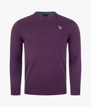 Crew-Neck-Zebra-Knit-Jumper-Purple-PS-Paul-Smith-EQVVS