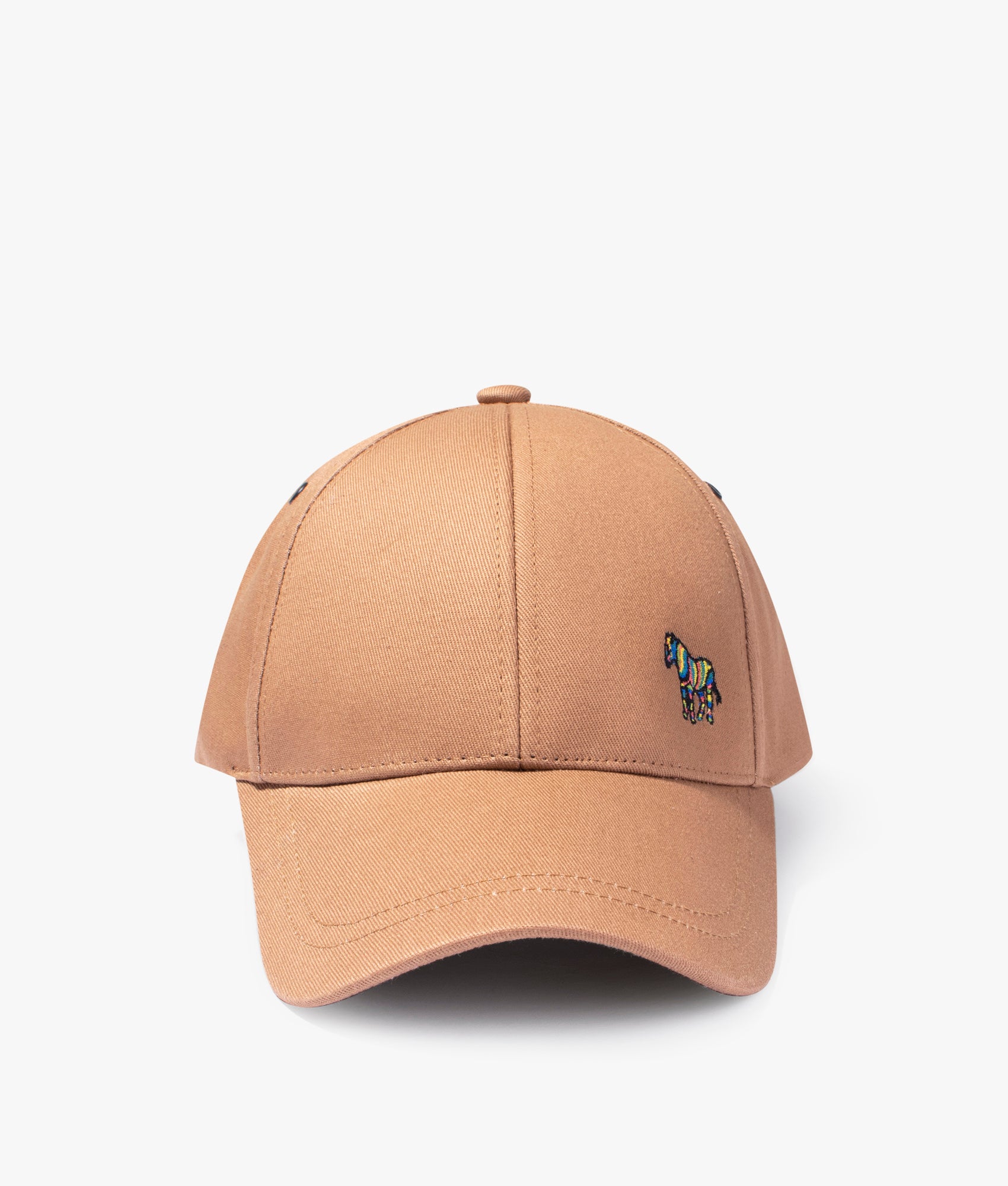 Cotton-Zebra-Logo-Baseball-Cap-Tan-PS-Paul-Smith-EQVVS