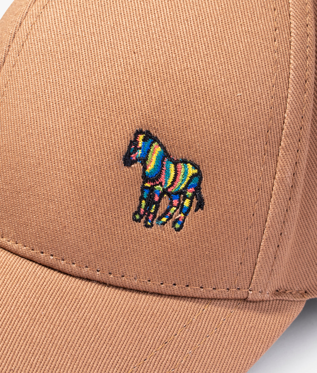 Cotton-Zebra-Logo-Baseball-Cap-Tan-PS-Paul-Smith-EQVVS