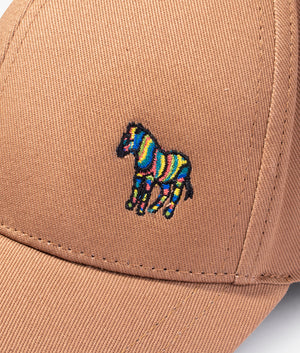 Cotton-Zebra-Logo-Baseball-Cap-Tan-PS-Paul-Smith-EQVVS