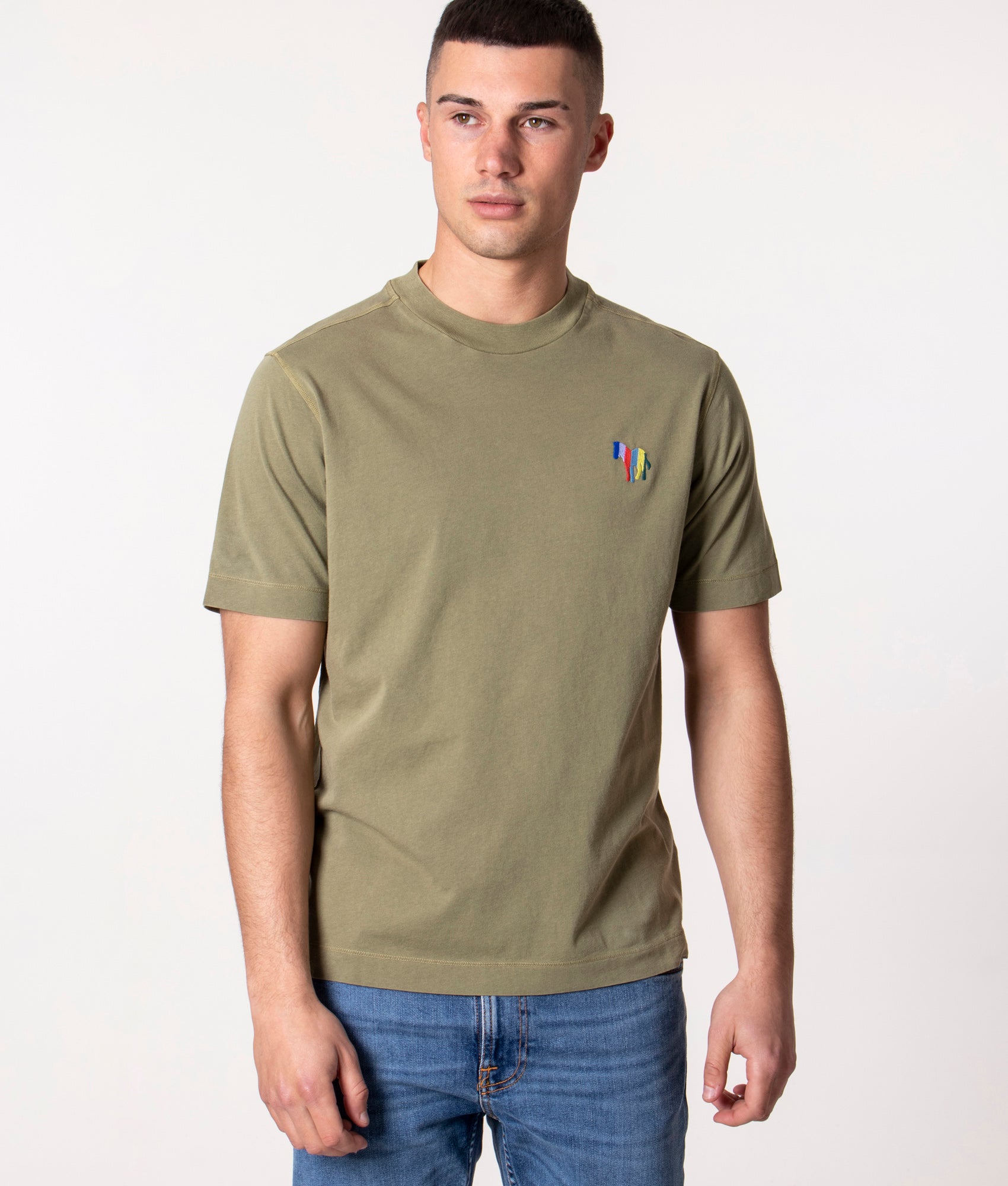 Stripe-Zebra-T-Shirt-Khaki-PS-Paul-Smith-EQVVS