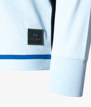 Regular-Fit-Long-Sleeve-Colour-Block-T-Shirt-Petrol-Blue/Multi-PS-Paul-Smith-EQVVS