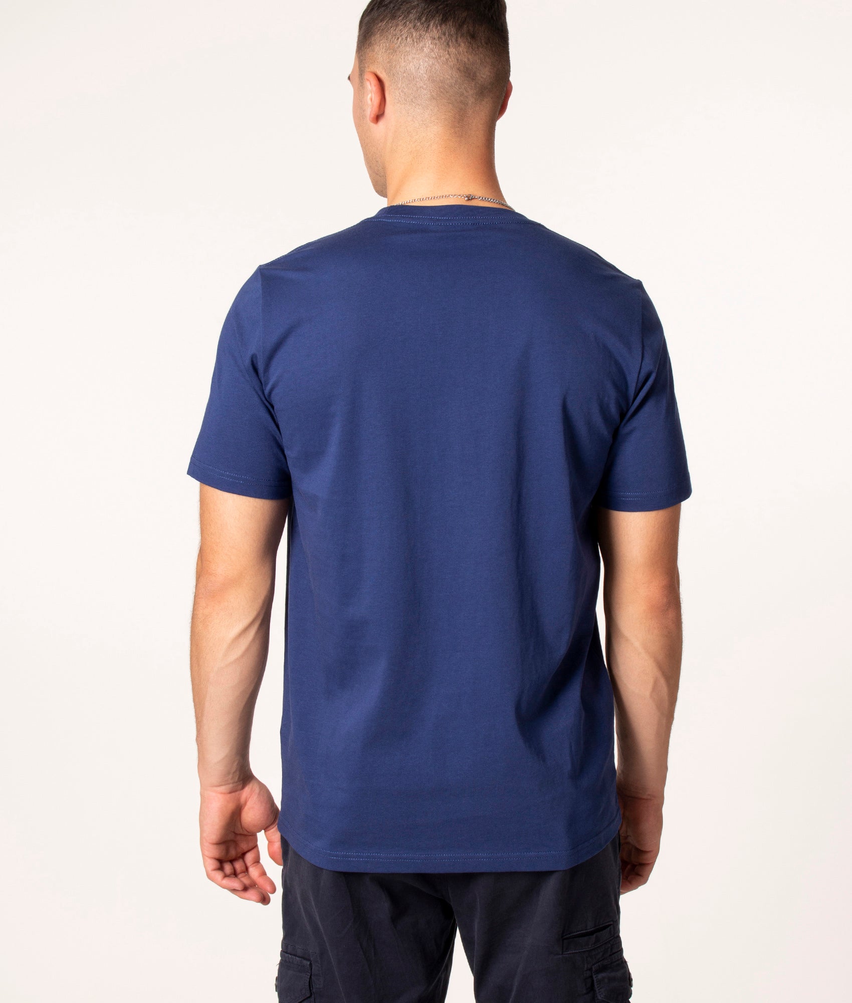 Zebra Badge T-Shirt in 45D Cobalt Blue, PS Paul Smith, EQVVS, Back Model