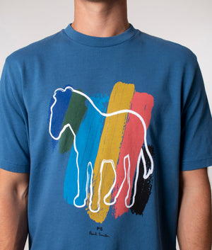 Broad-Stripe-Zebra-T-Shirt-Greyish-Blue-PS-Paul-Smith-EQVVS